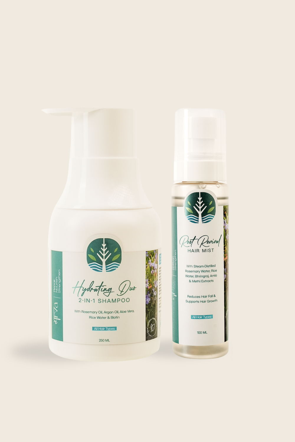 Root Revival Hair Mist + Hydrating Duo 2-in-1 Shampoo & Conditioner | Hair Fall Control, Regrowth & Hydration
