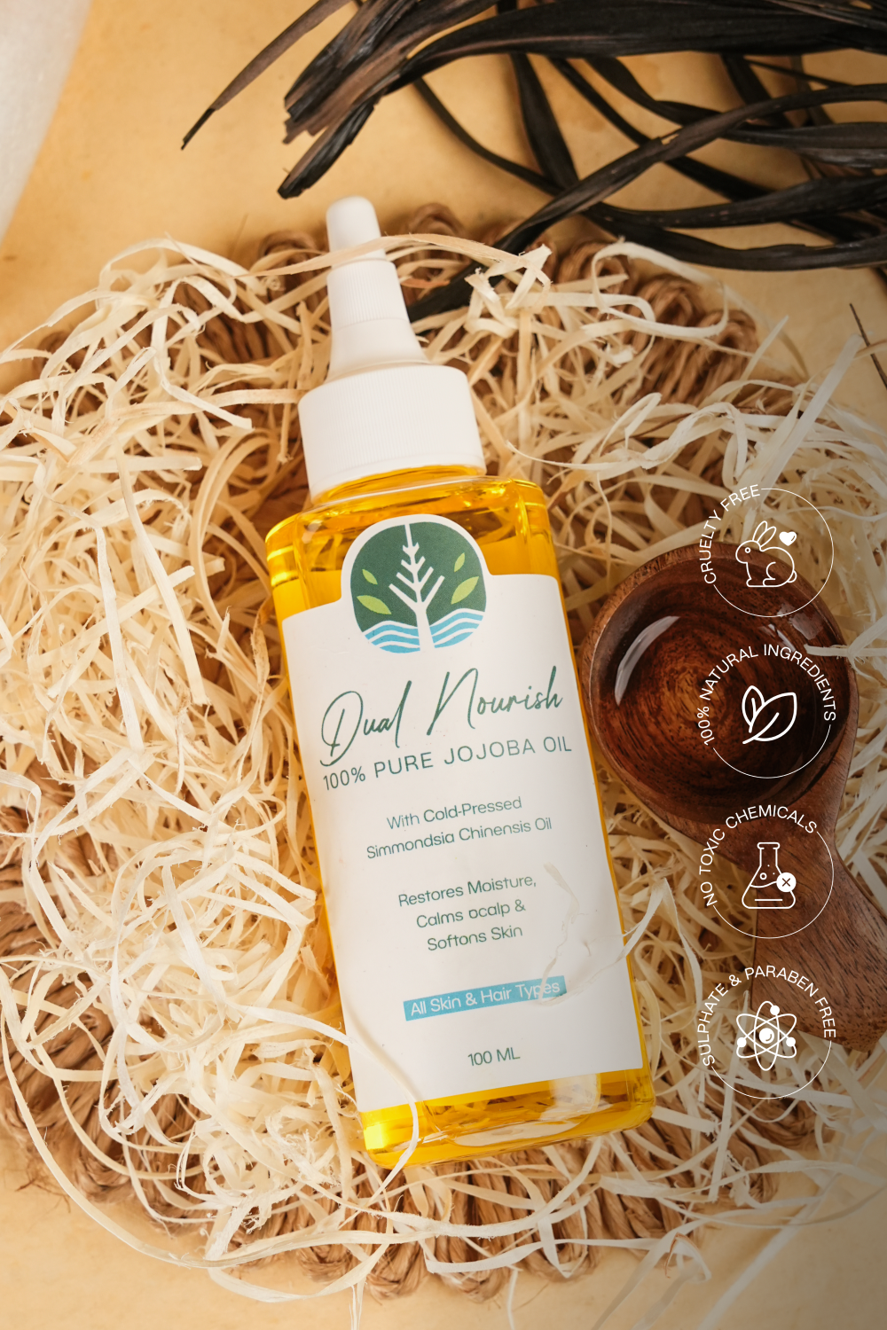 Dual Nourish 100% Pure Jojoba Oil (100 ml)