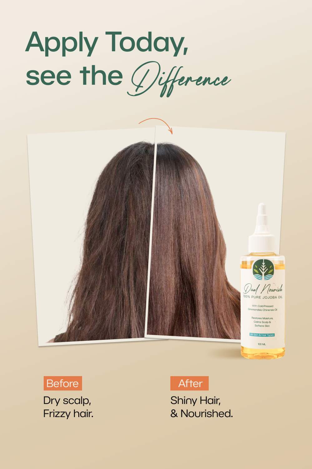 Dual Nourish 100% Pure Jojoba Oil (100 ml)